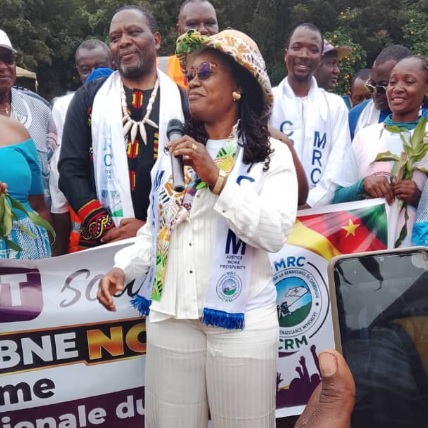 Chantier de modernisation d'une route au Cameroun